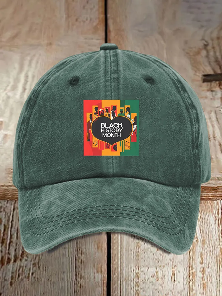 Black History Month Printed Baseball Cap
