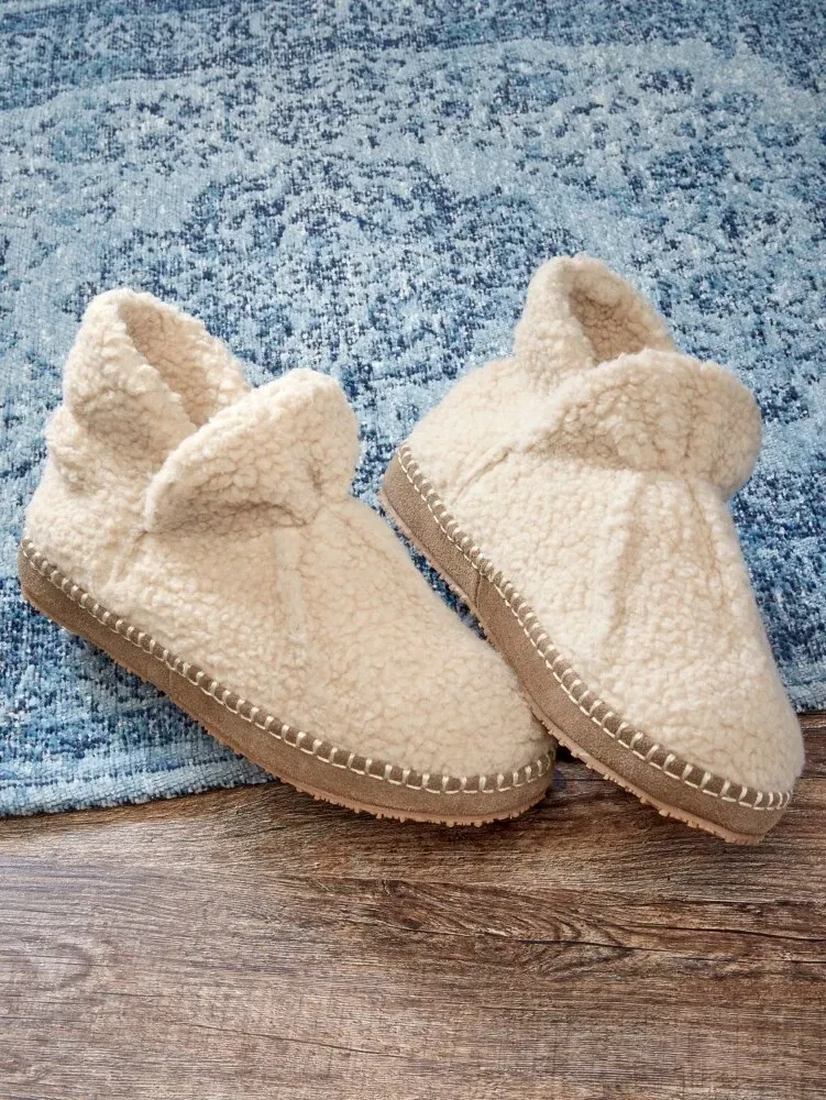 Women's Sherpa Fleece Slipper Booties