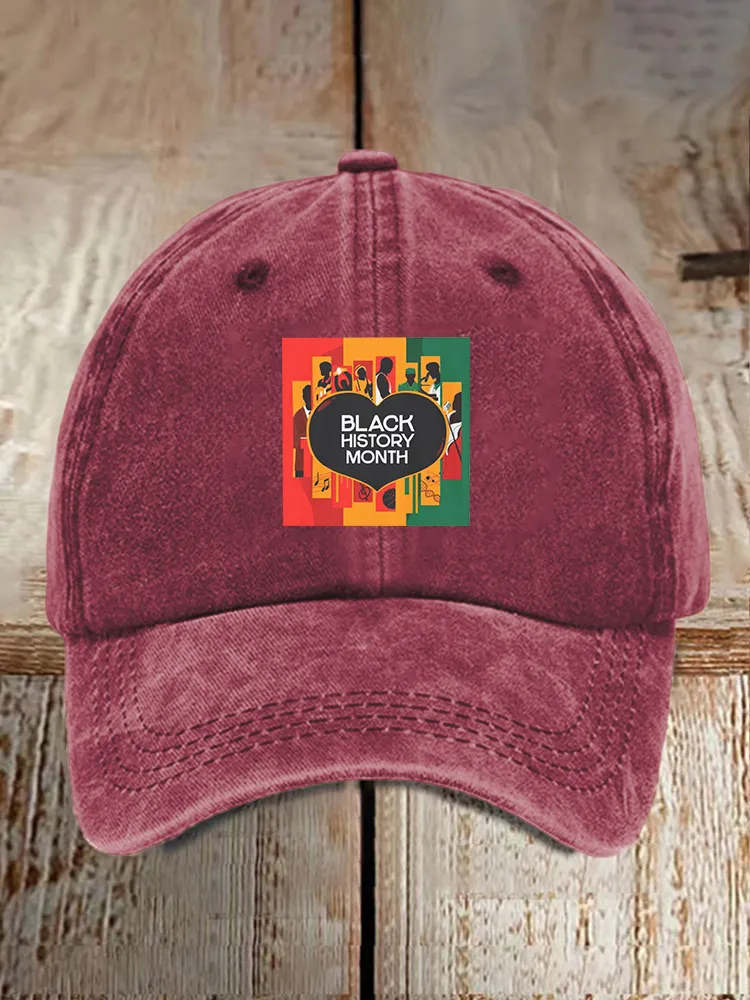 Black History Month Printed Baseball Cap