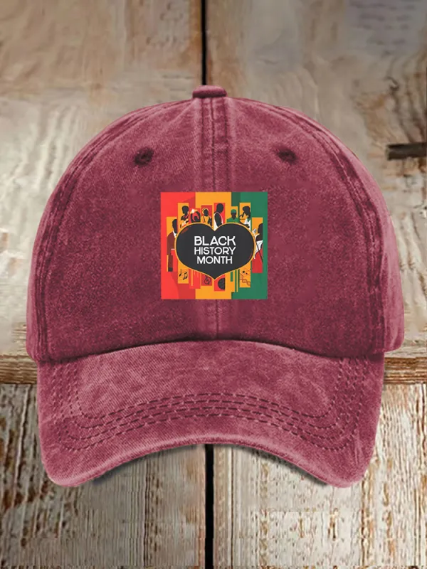 Black History Month Printed Baseball Cap