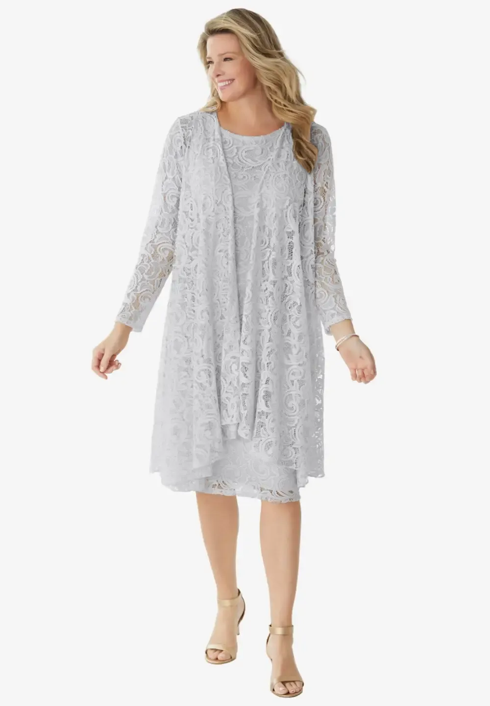 2 piece Lace Jacket Dress