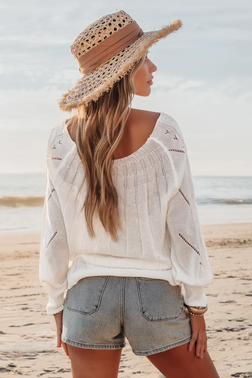 Serena Beige Cover-Up Top