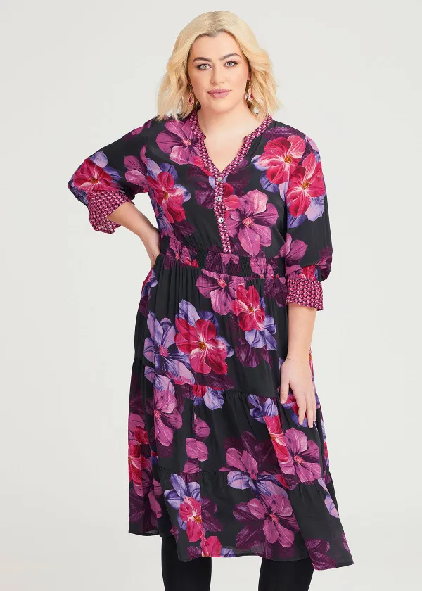 Natural Magenta Haze Dress