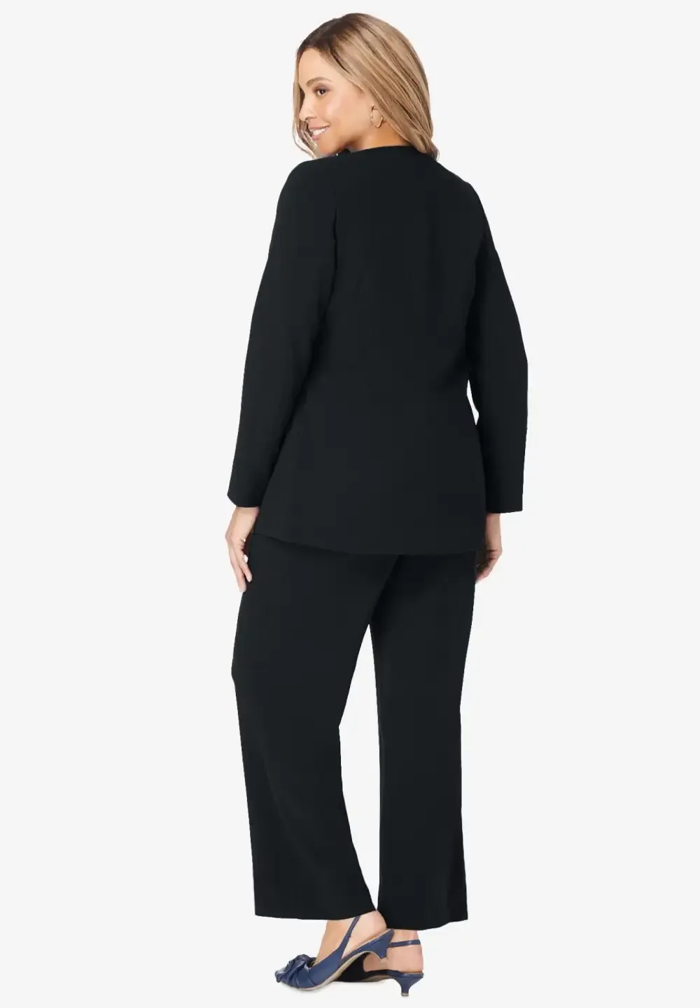 2-Piece Faux Wrap Pantsuit