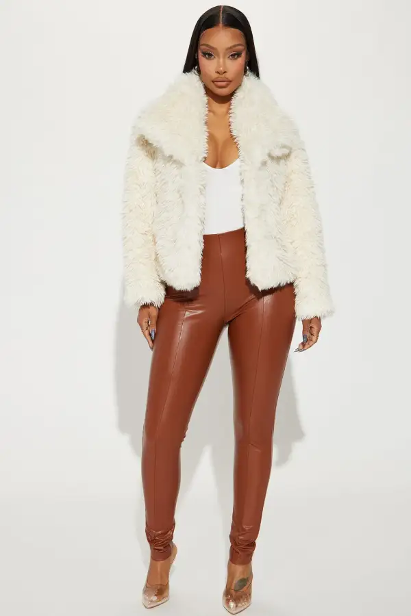 Damani Faux Fur Jacket - Ivory