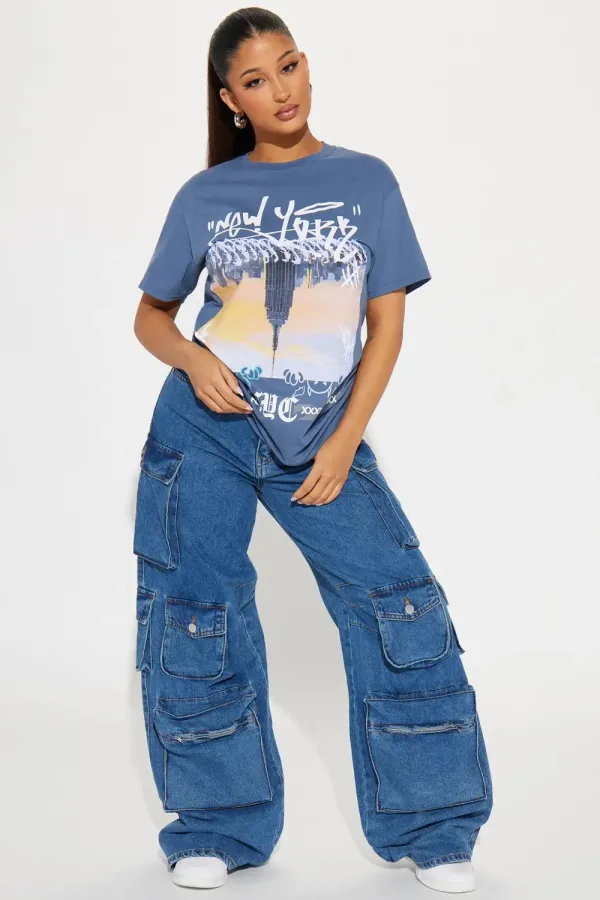 NYC Livin Short Sleeve Tee - Denim