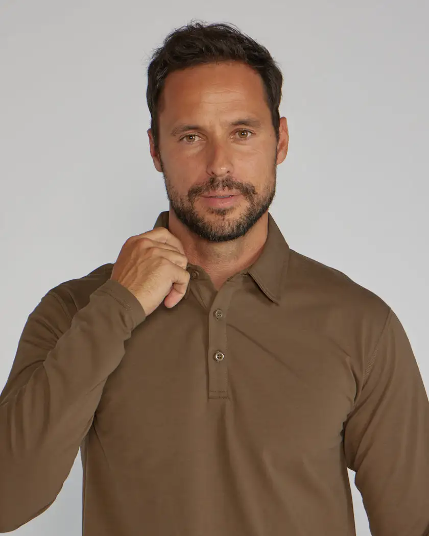 Drop-Cut Long Sleeve: Lux Polo