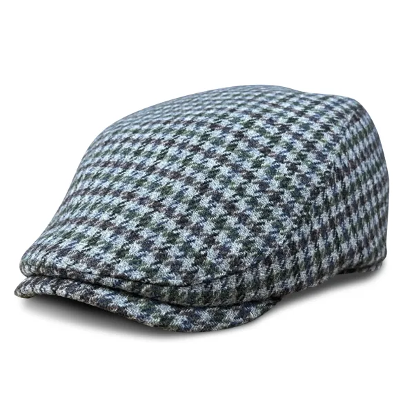 The Hound Boston Scally Cap - Grey Houndstooth