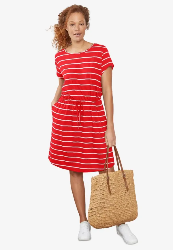 Knit Drawstring Dress
