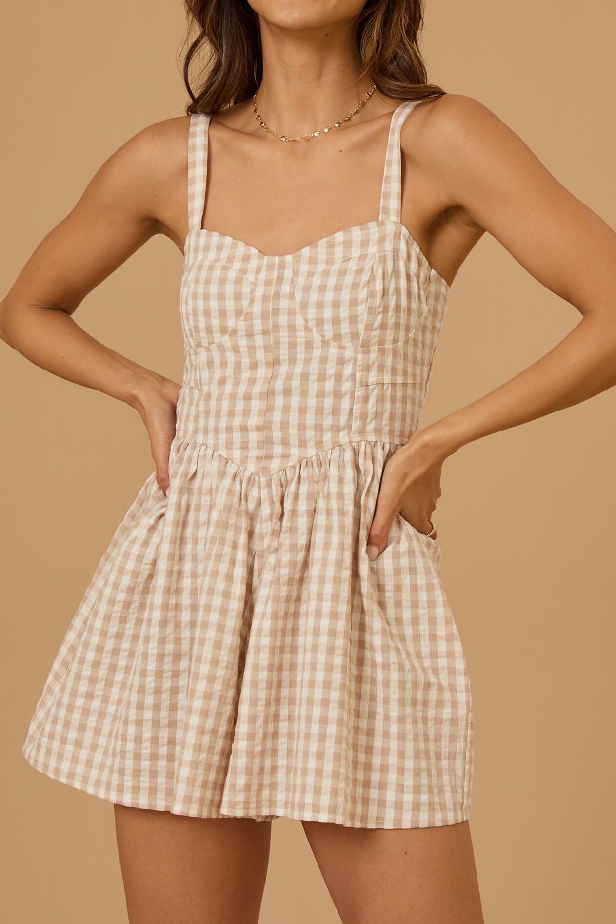 Gingham Romper