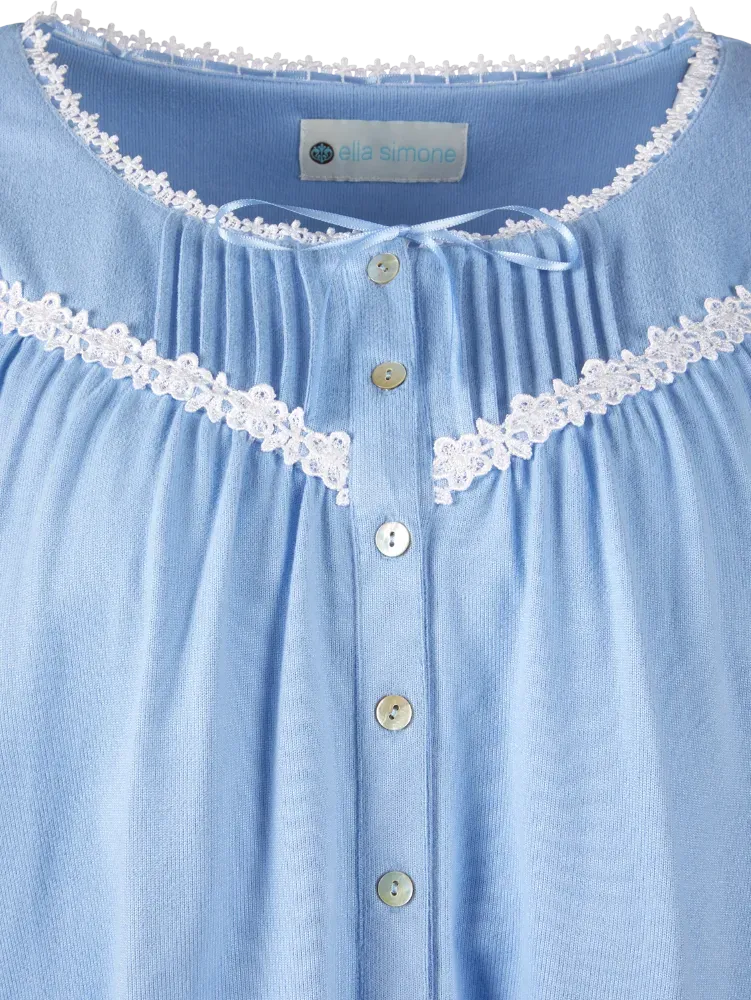 Ella Simone Cozy Nights Sweater-Knit Nightgown