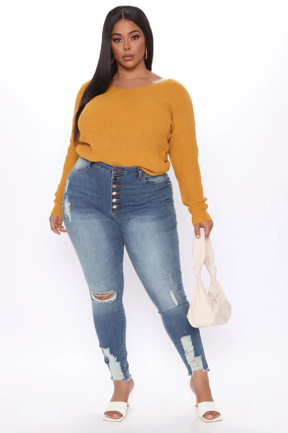 Falls Favorite Girl Sweater II - Mustard