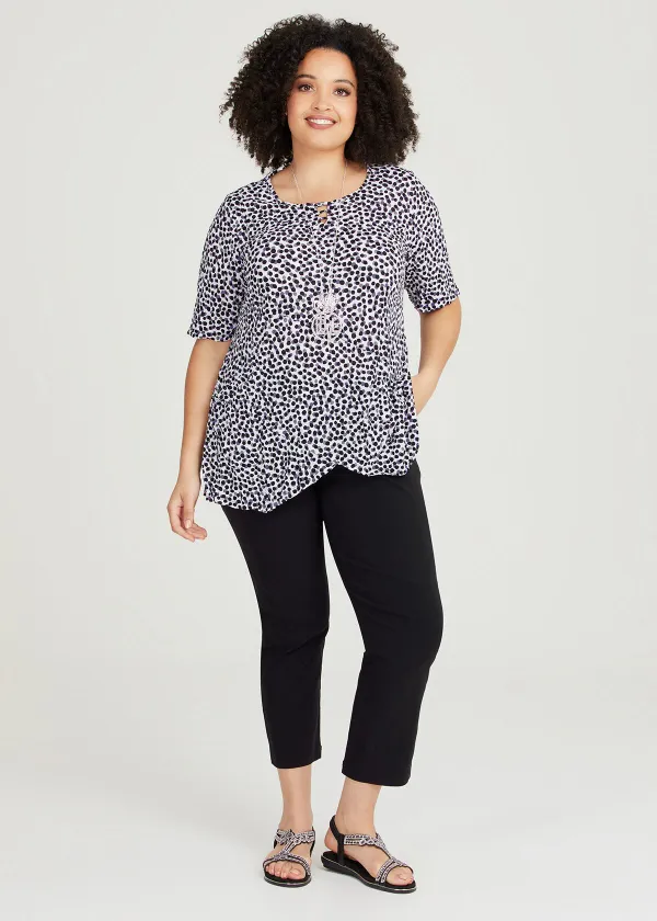Spot Keyhole Crush Top