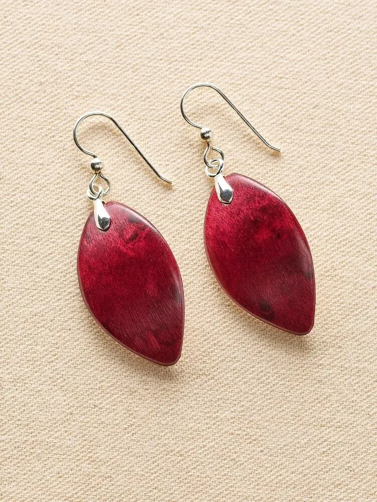 Forest Dreams Mini Leaf Wood Drop Earrings