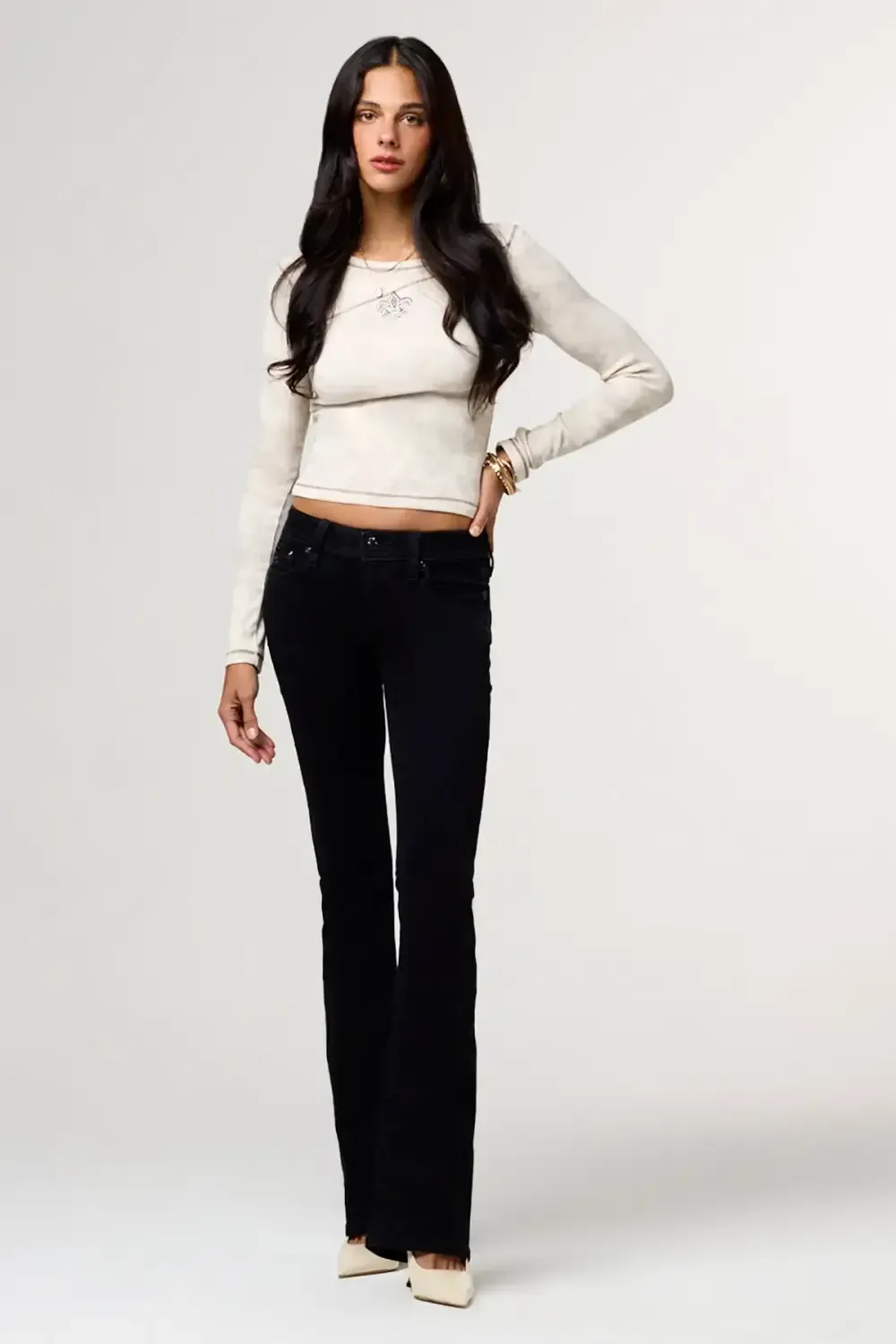 Fleur in Carbon Bootcut Jeans