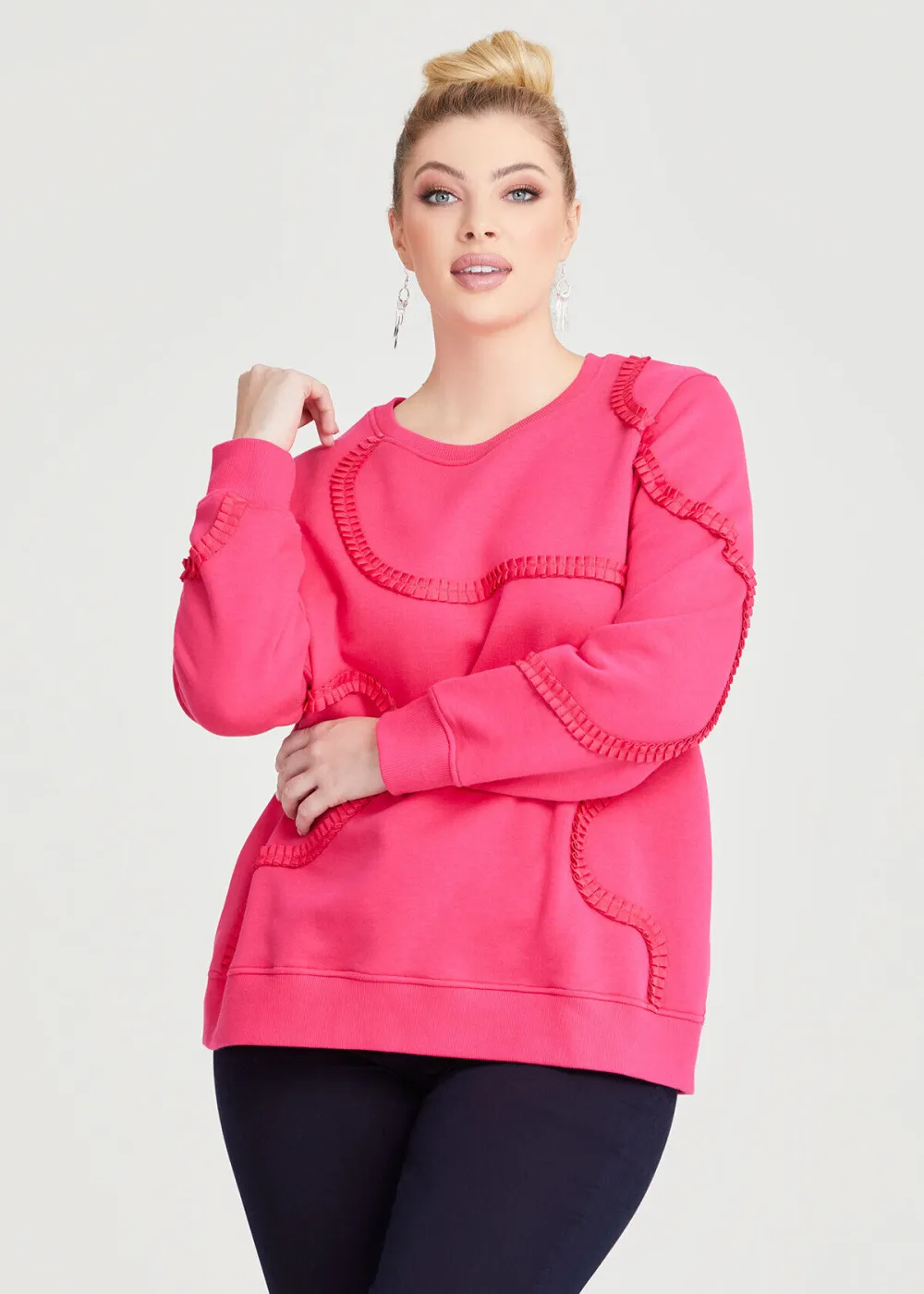 Cotton Ribbon Swirl Sweatshirt