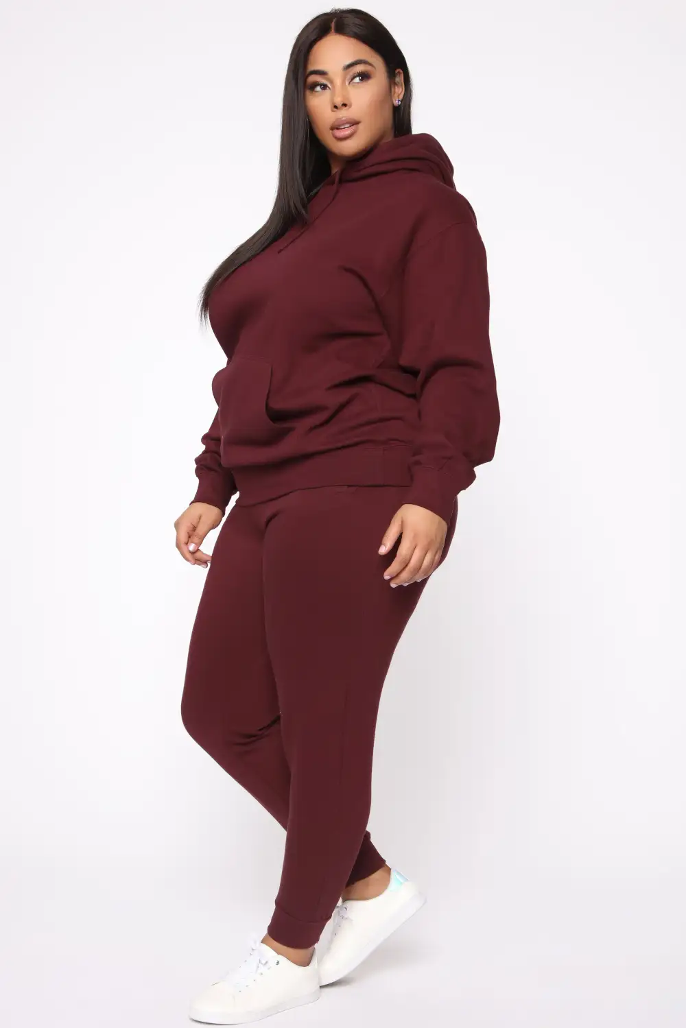 Stole Your Boyfriend's Oversized Hoodie - Burgundy