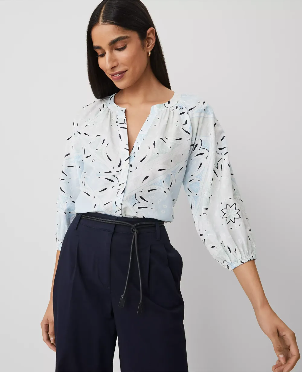 Weekend Collection Paisley Raglan Popover