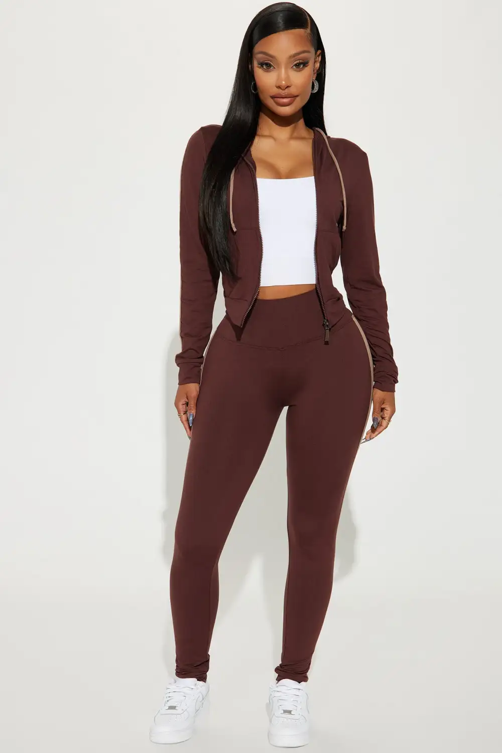 Tennis Courts III Zip Set - Chocolate