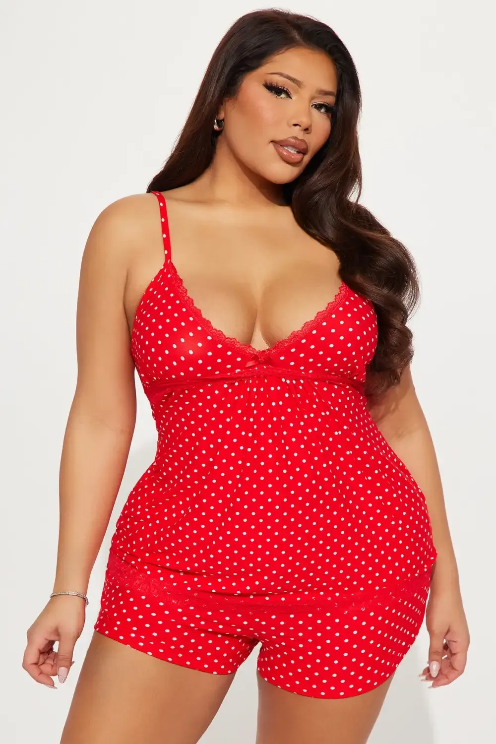 Endless Dreams PJ Short Set - Red/White