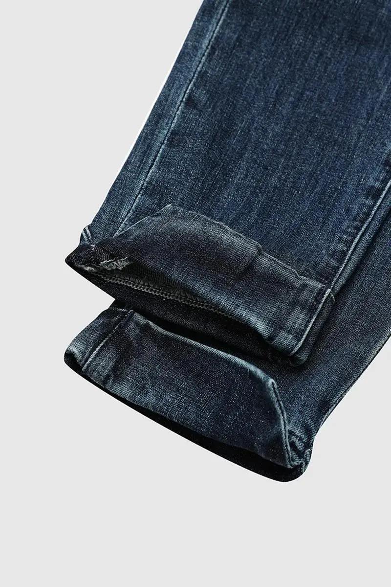 Double Button Roll Hem Mid Waist Crop Jeans