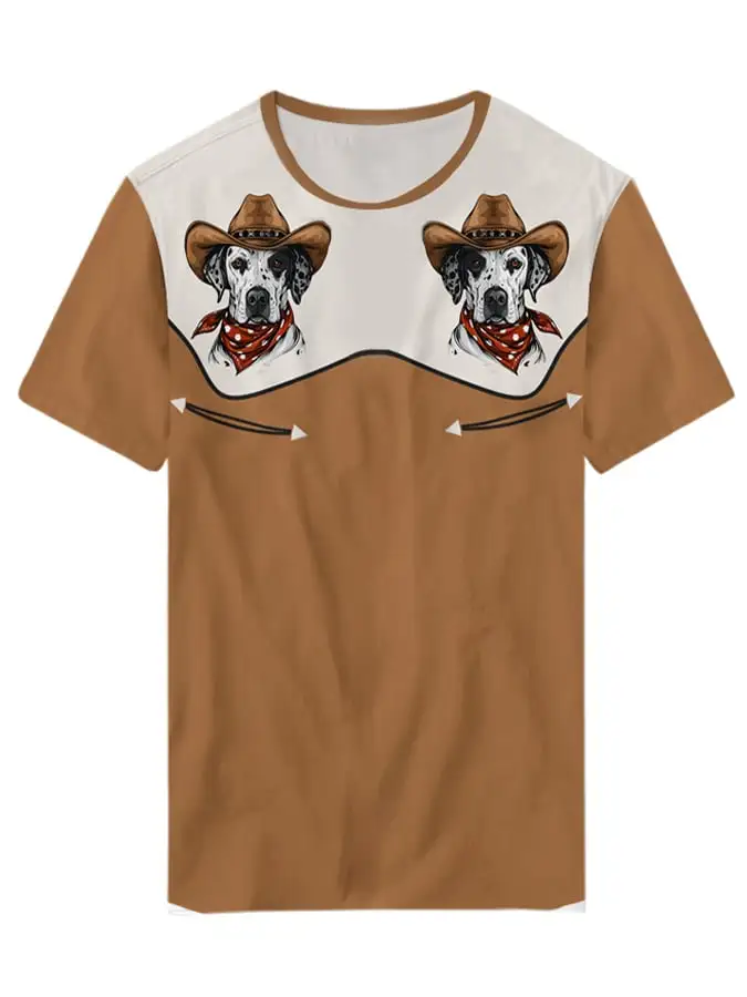 Women's Retro Western Style Printed Casual T-Shirt