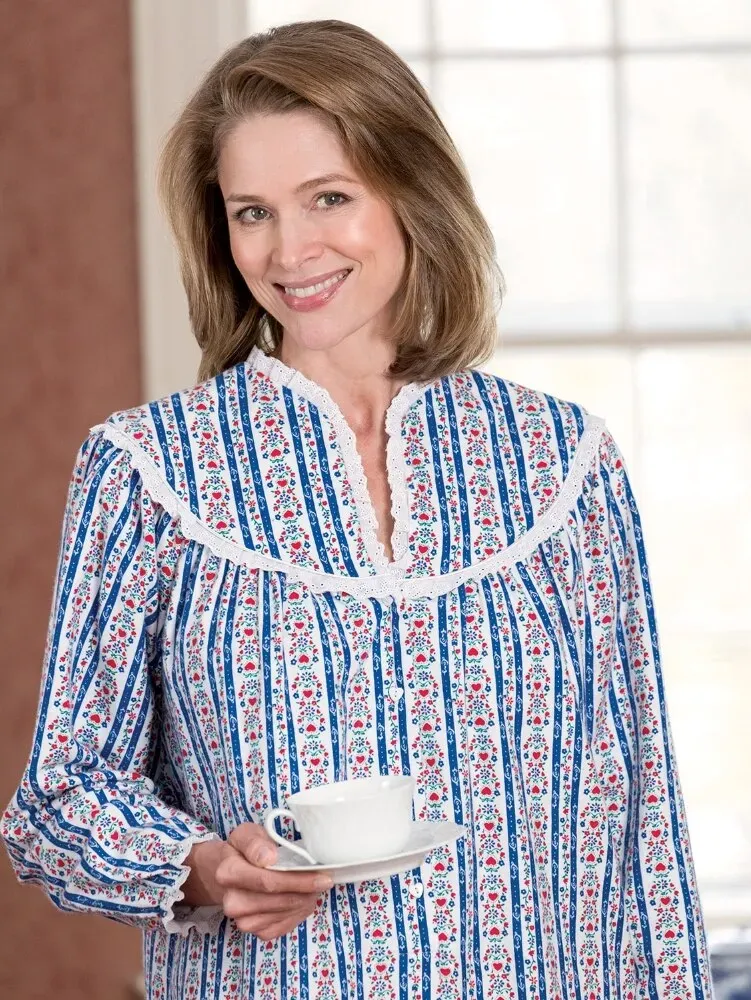 Lanz Tyrolean 44 Inch Flannel Nightgown