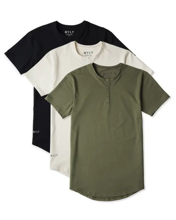 Henley Drop-Cut: Bylt Signature - Custom 3 Pack