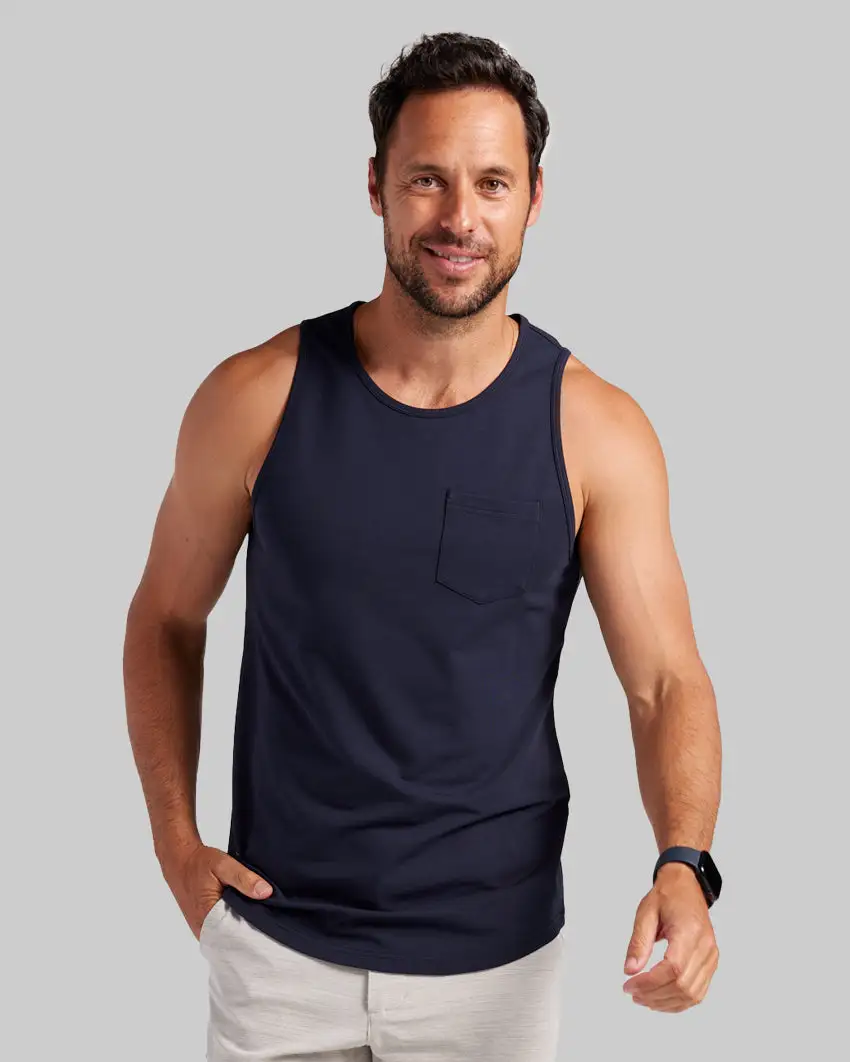 Lux Drop-Cut Pocket Tank