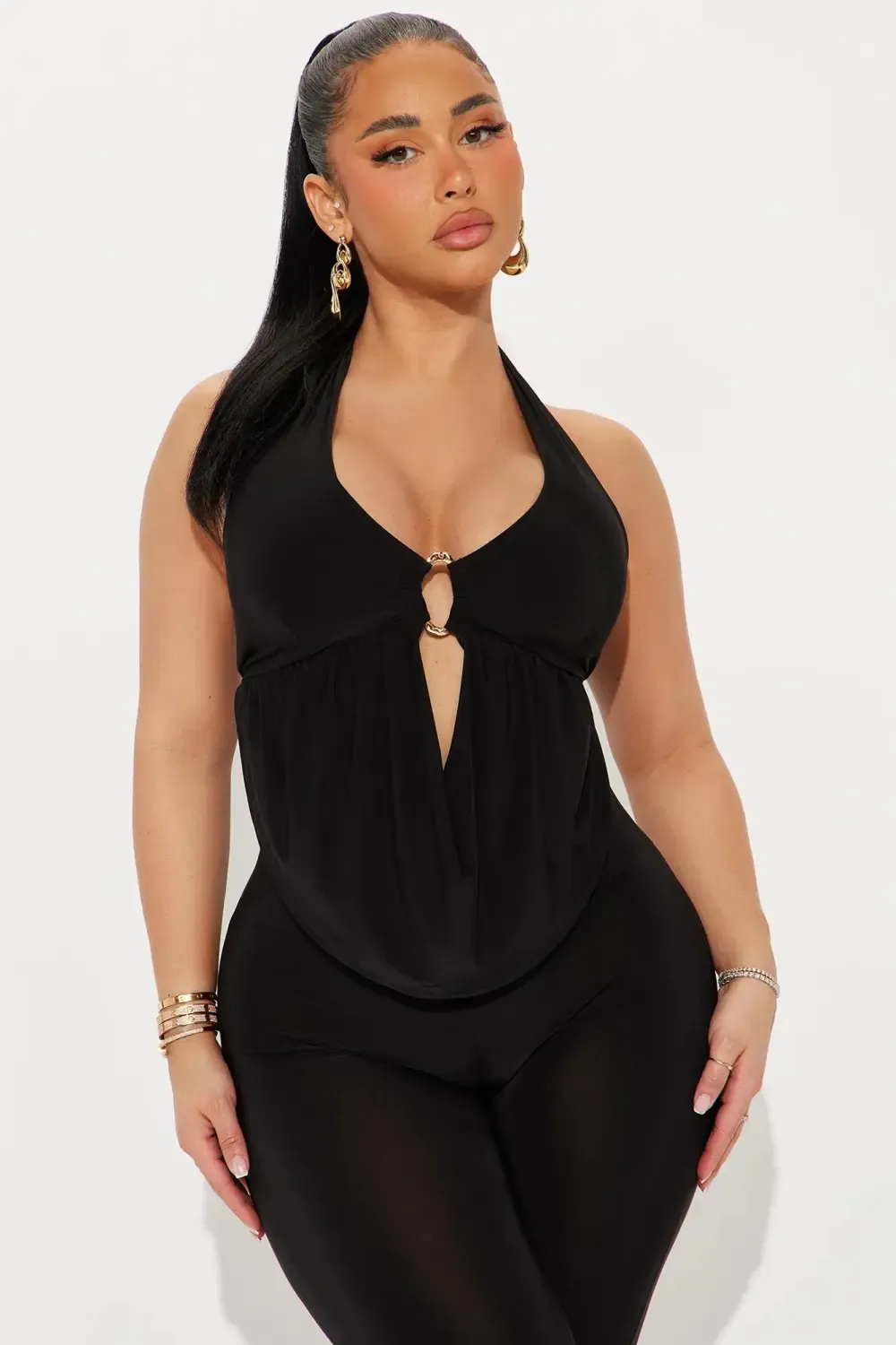 Emilee ITY Halter Jumpsuit - Black