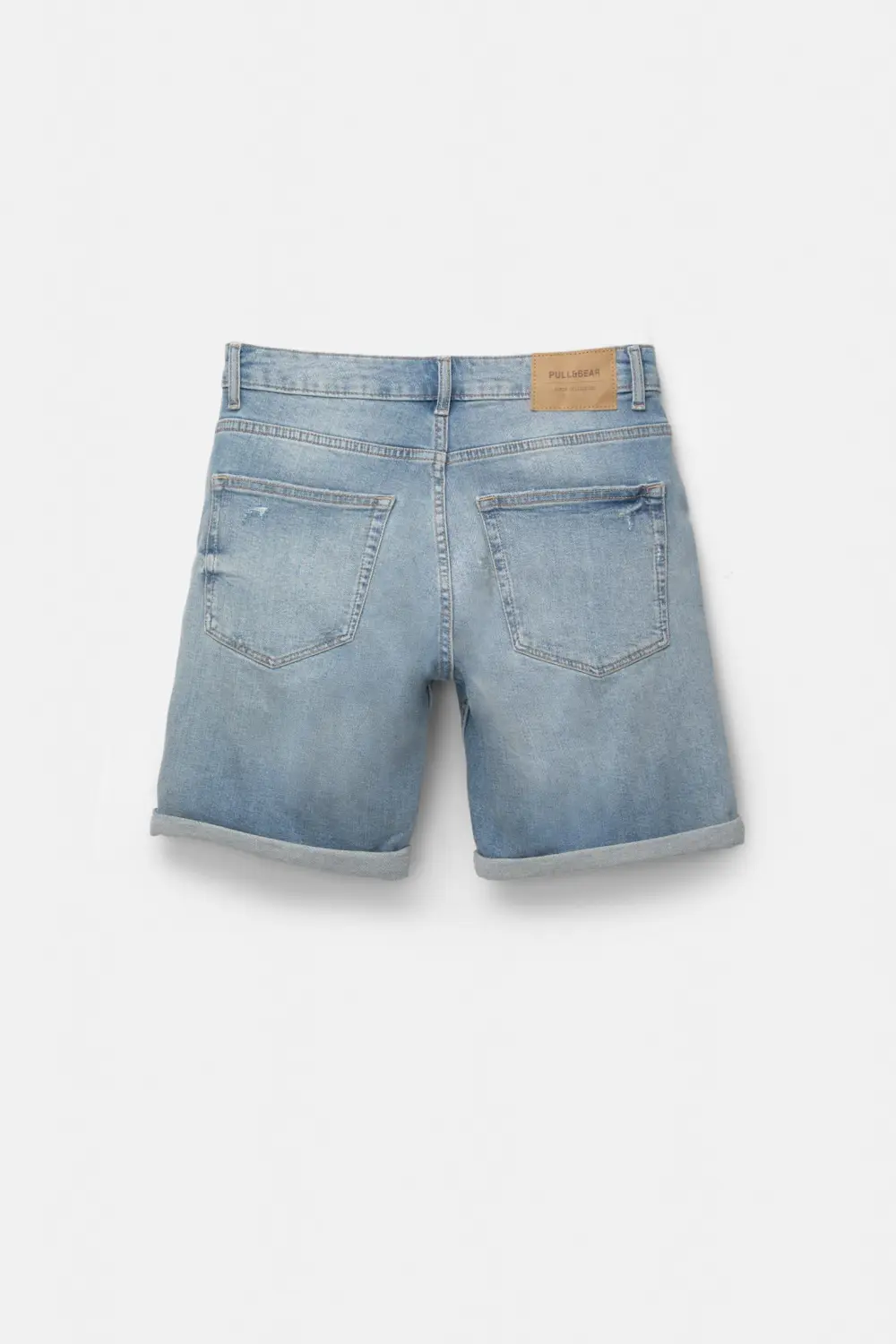 Ripped denim Bermuda shorts