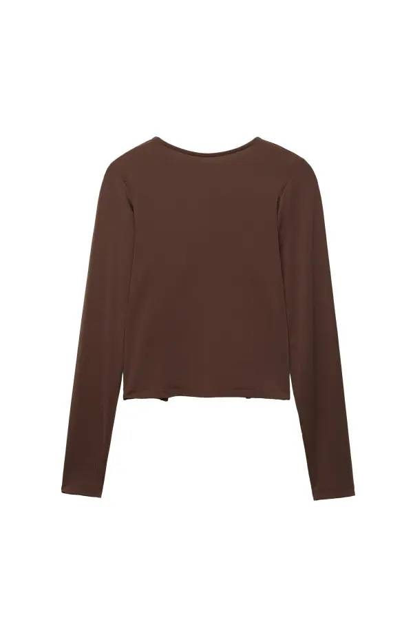 Polyamide top with open back straps