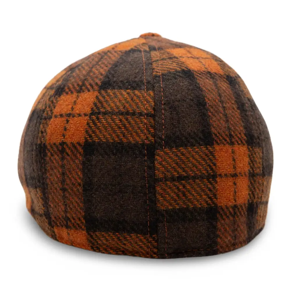 The Jack-O’-Rose Boston Scally Cap - Orange Plaid