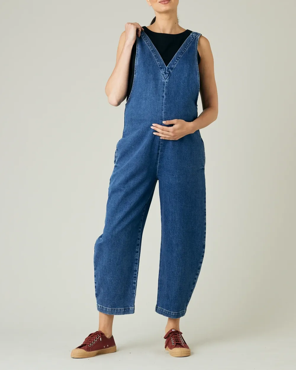MID BLUE DENIM JUMPSUIT