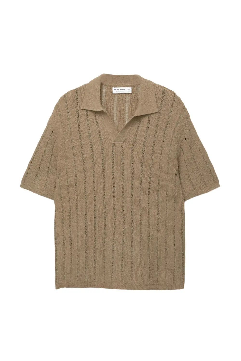 Short sleeve knit polo shirt