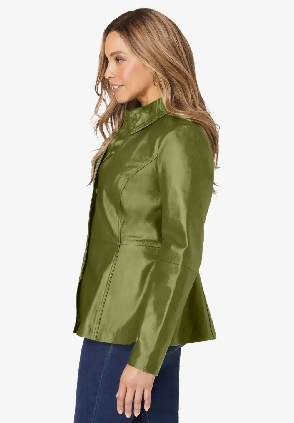 Leather Peplum Jacket