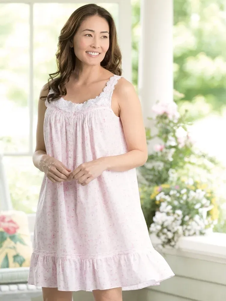 Eileen West Blush Roses Cotton Lawn Chemise