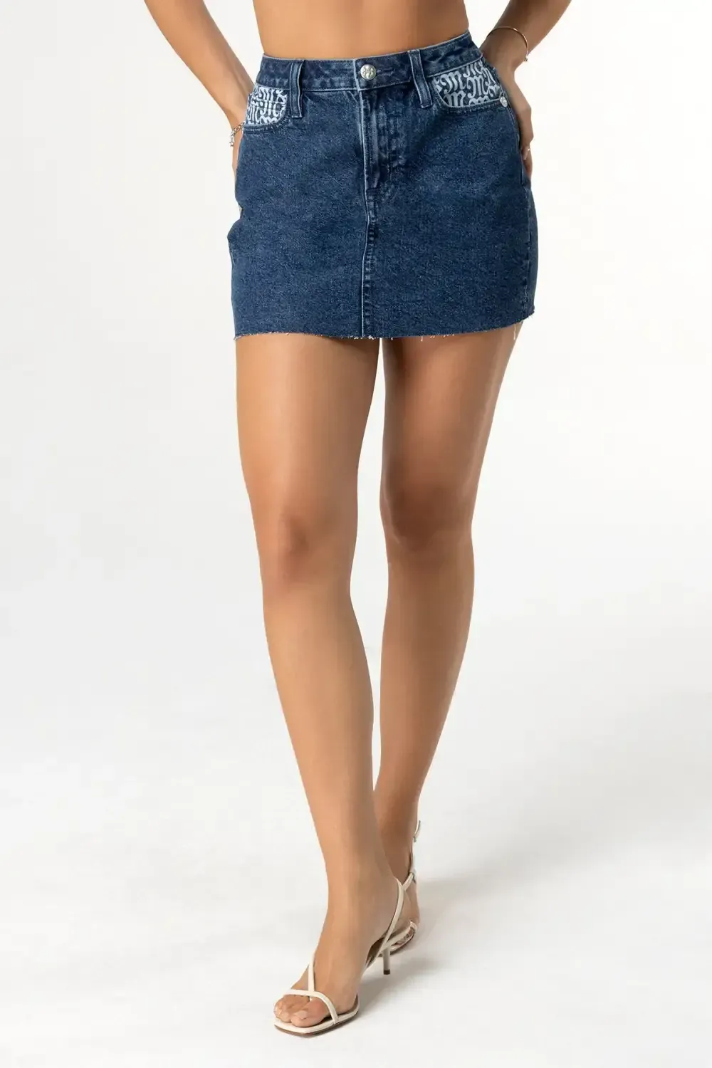 Missing in Denim Mini Skirt