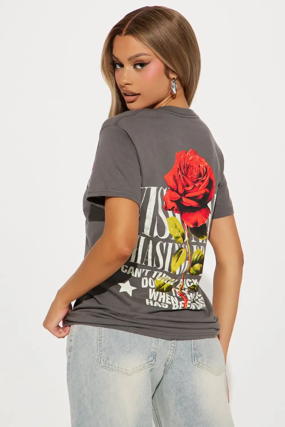 Visionary Rose Short Sleeve Tee - Charcoal