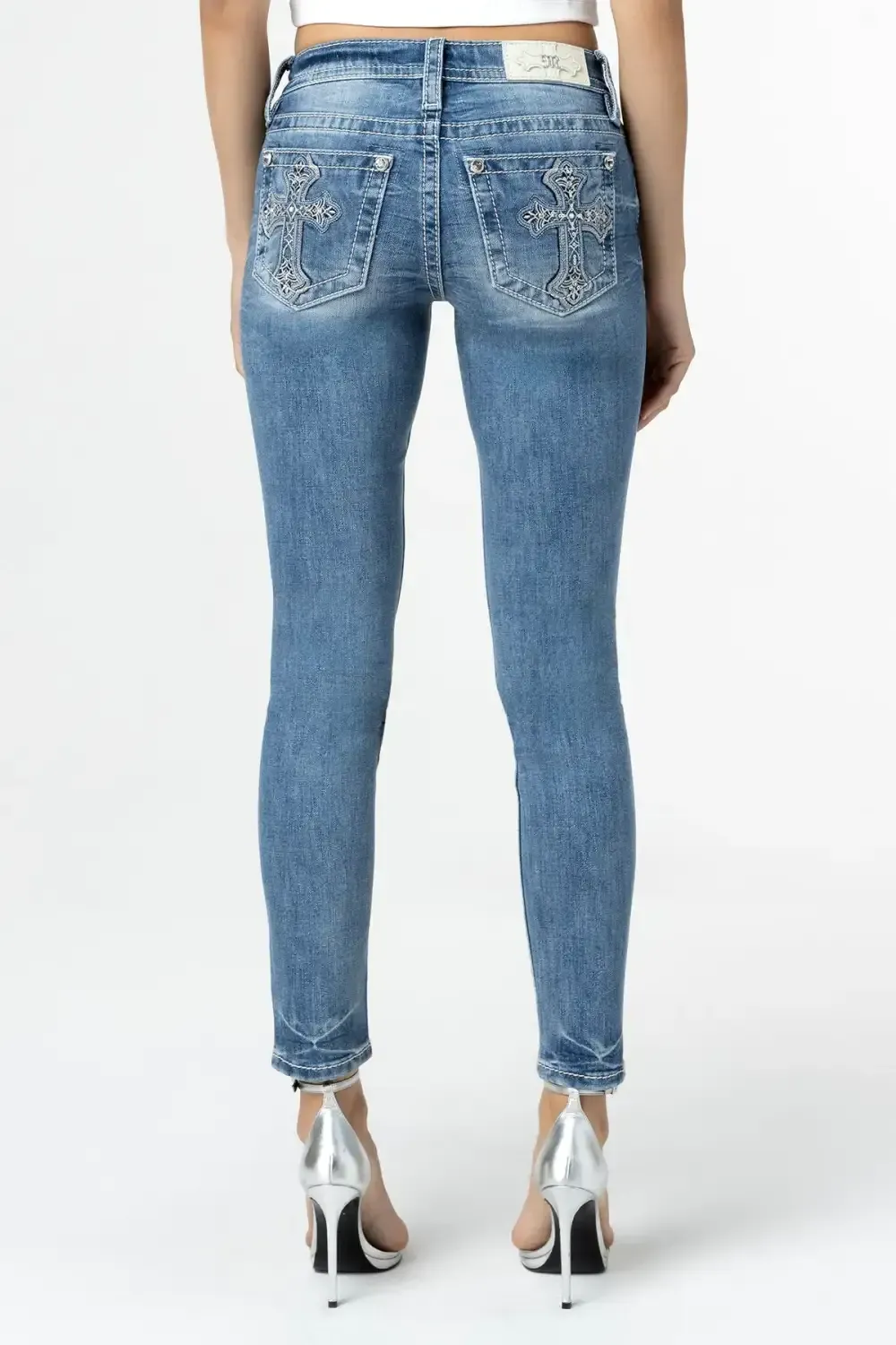Emily Cross Skinny Jeans