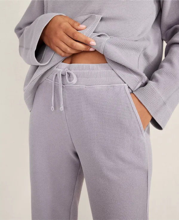 Haven Well Within Garment-Dyed Organic Cotton Waffle Knit Joggers