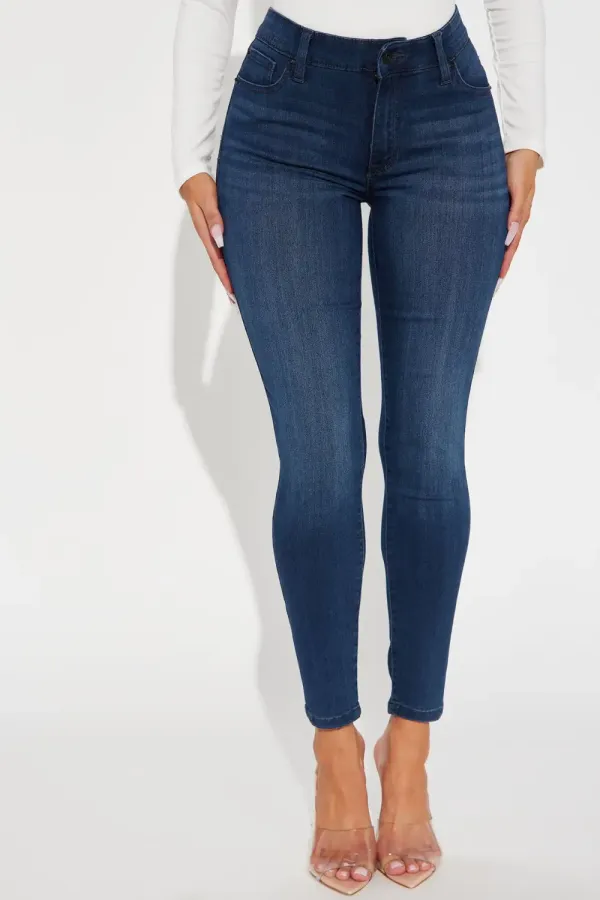 Good Moods Stretch Skinny Jeans - Dark Wash