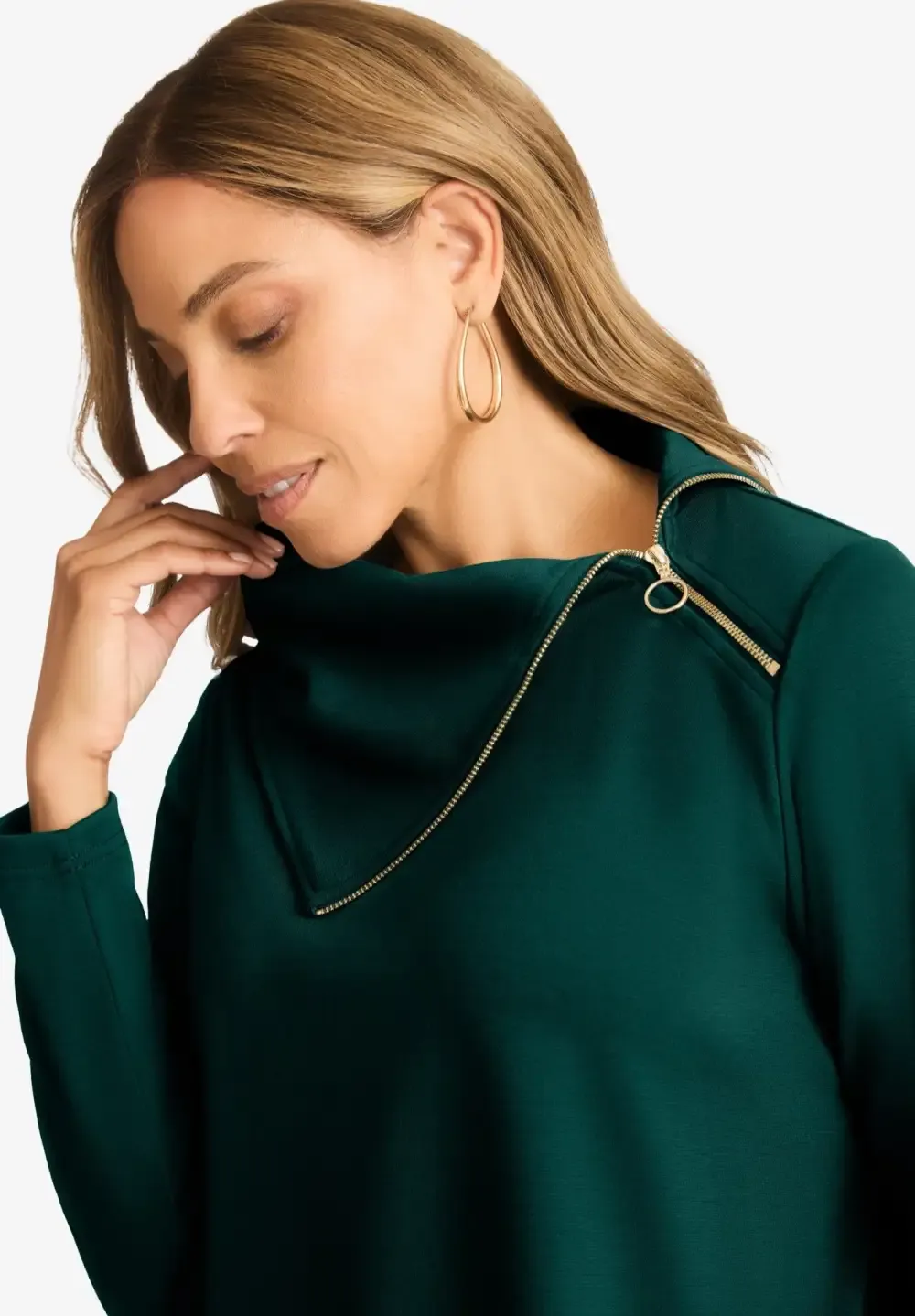 Ponte Split Neck 2-Piece Set