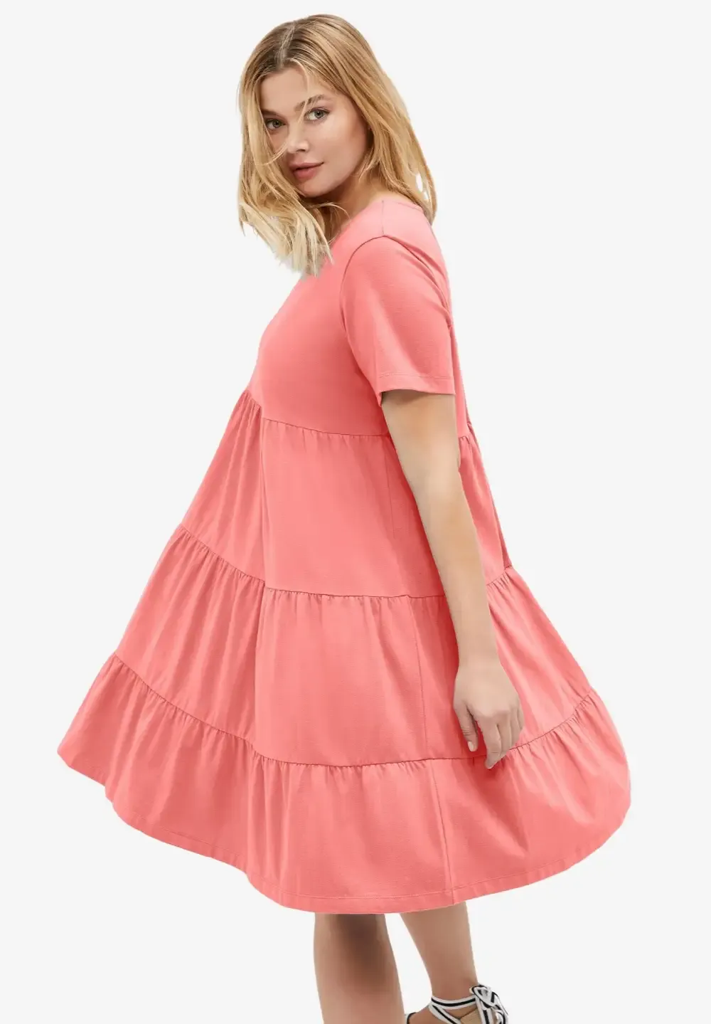 Tiered Knit Tee Dress