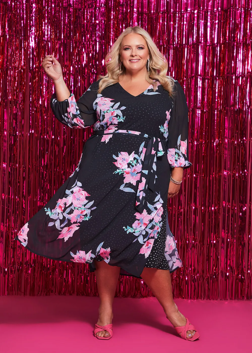 Bloom Spot Chiffon Dress