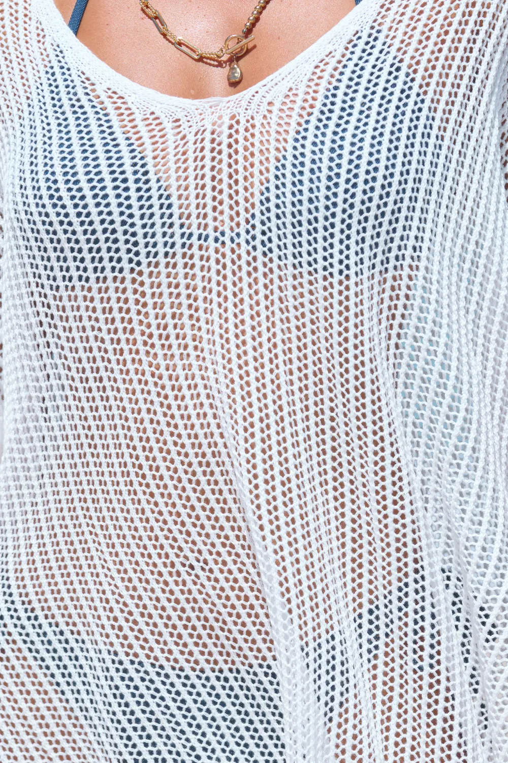 Beachy Keen White Cover-Up