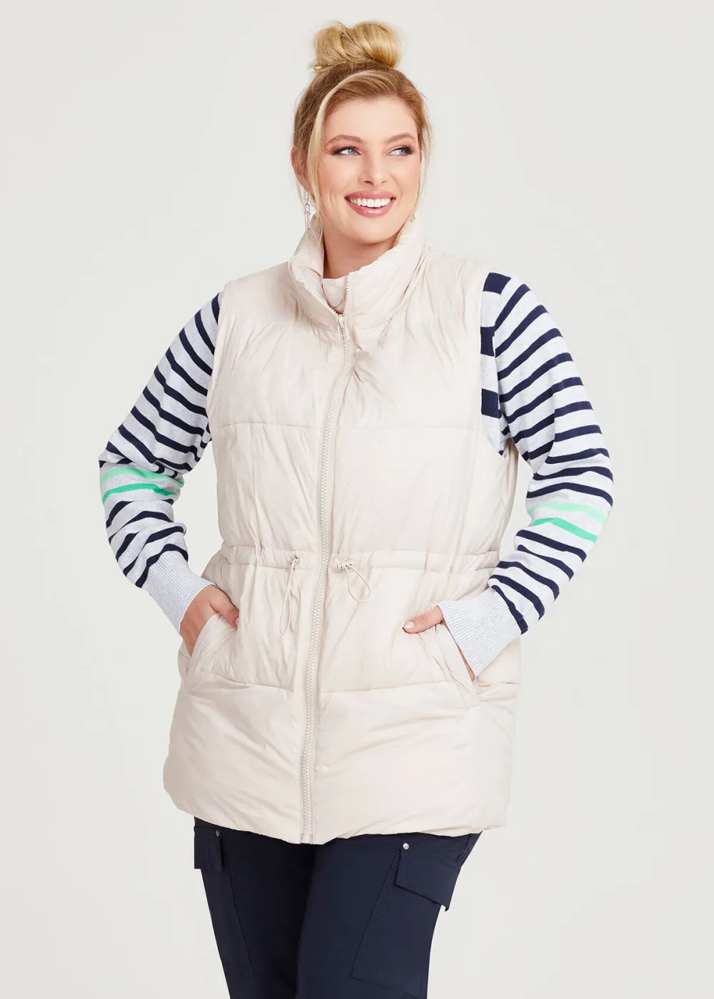Mid Length Zip Puffer Vest