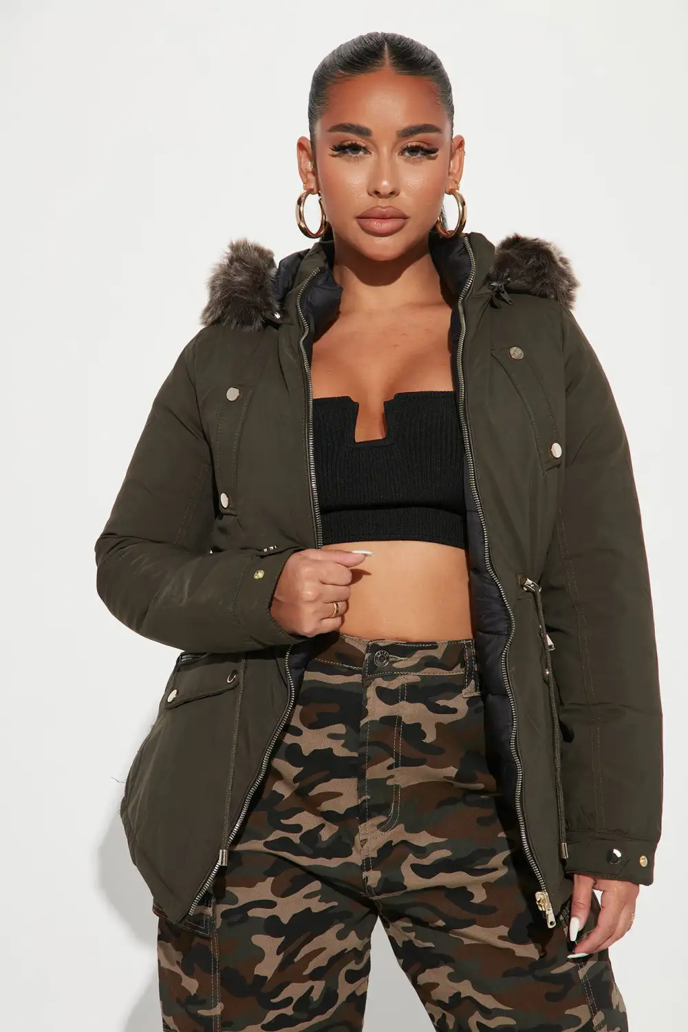 Inside Out Reversible Jacket - Olive/combo