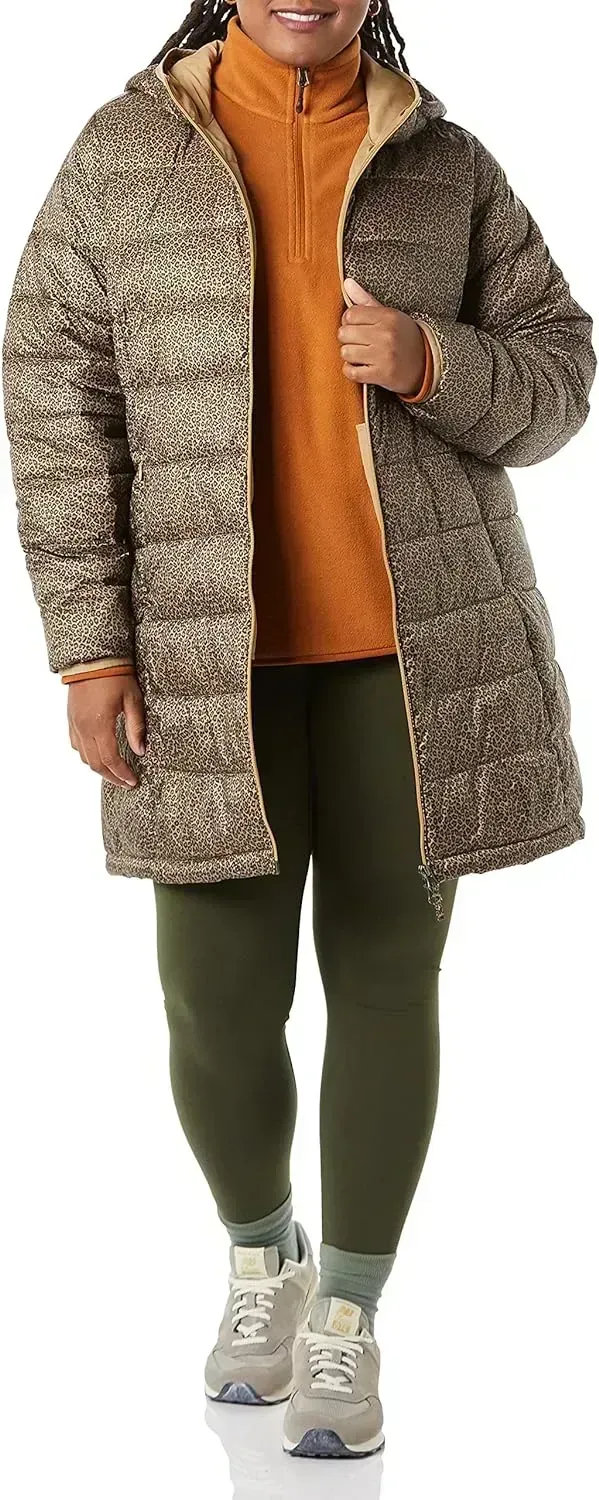 Women's Lightweight Water-Resistant Hooded Puffer Coat (Available in Plus Size)