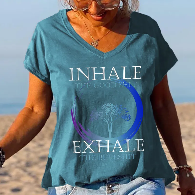 Inhale The Good Shit Exhale The Bullshit Tree Graphic Tees